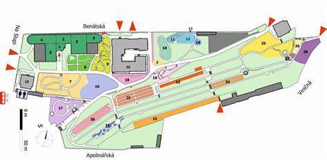 Mapa expozic se stínomilnými trvalkami