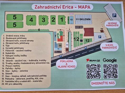 Mapa místa zahradnické prodejny Soběslav