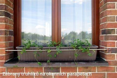 grafická ukázka uspořádání truhlíků na parapetu