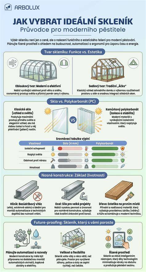 Infografika srovnání skleníků a pařenišť