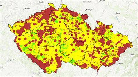 mapa svahů vhodných pro výsadbu ořešáků