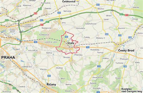 mapa Tanvaldu a okolí pro službu sekání trávy